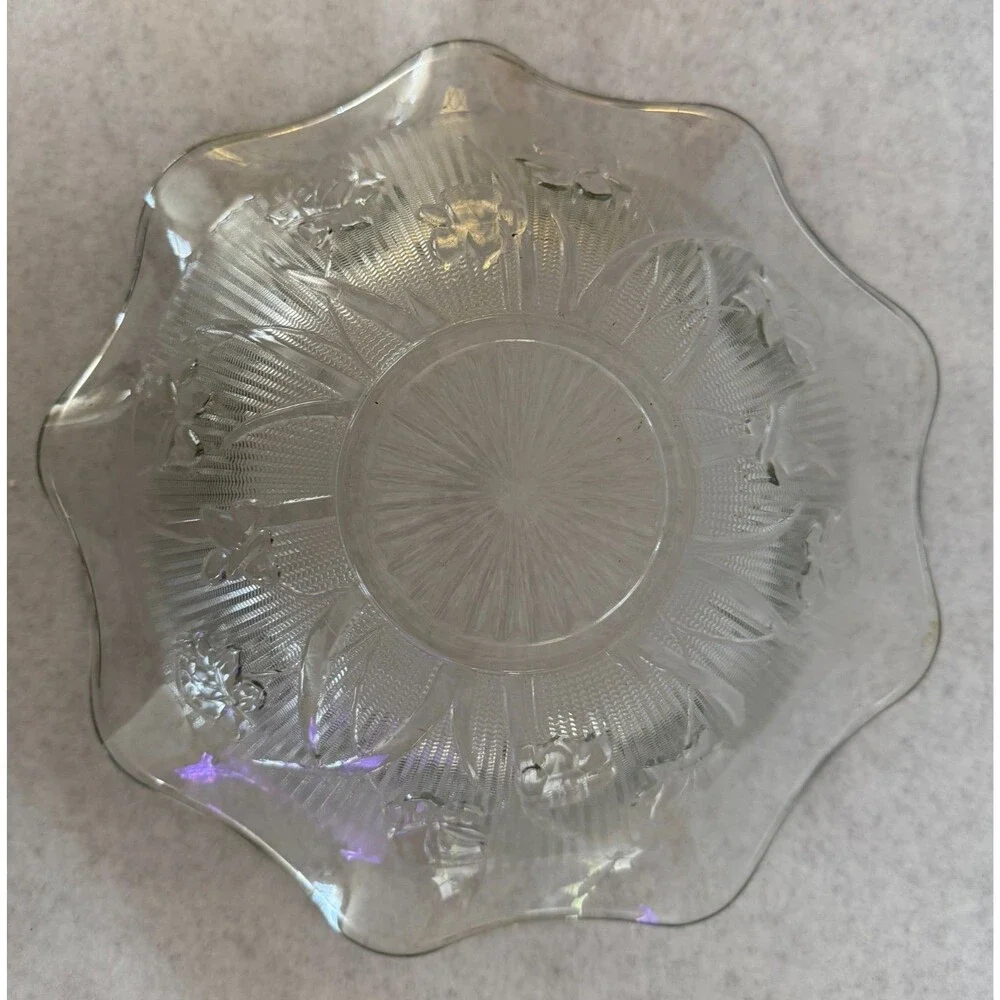 Iris & Herringbone Bowl by Jeannette Glass Company